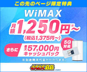 GMOとくとくBB WiMAX2公式ページ